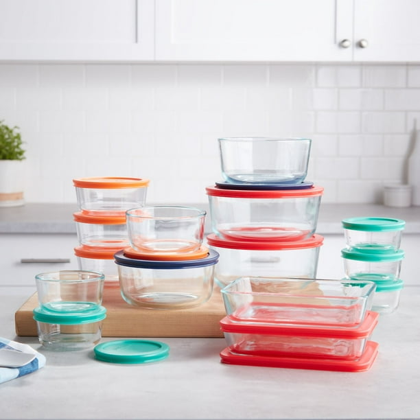 Pyrex Simply Store 30-Piece Glass Food Storage Containers