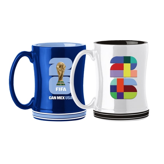 FIFA World Cup Host Country 14oz Relief Mug Set, Assorted Countries