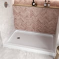 thumbnail image 2 of Streamline 60 in. x 36 in. Alcove Acrylic Shower Base With Left, Center or Right Drain / Glossy Black or White, 2 of 9