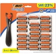 thumbnail image 1 of BIC Comfort 3 Hybrid Razor, 2 Handles + 26 Refill Cartridges, 1 of 5
