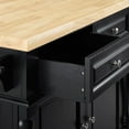 thumbnail image 11 of Crosley Furniture Oxford Butcher Block Kitchen Island with Microwave Stand, Storage Shelves, and Drawers, 11 of 11