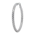 thumbnail image 2 of Italian Diamond Cut Snake Hoop Earrings in Sterling Silver, 2 of 7