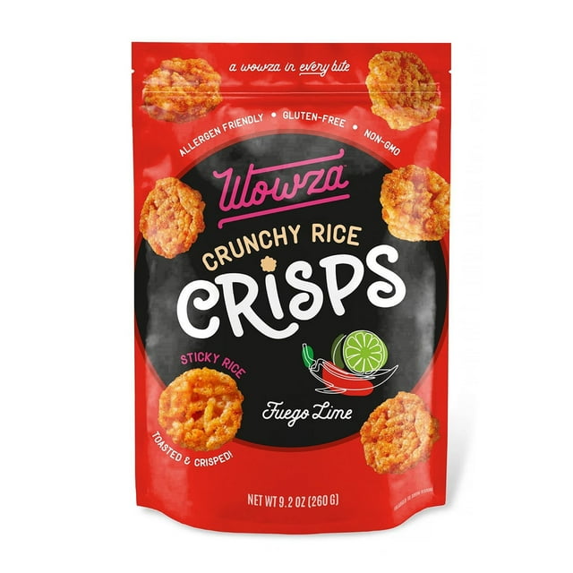 Wowza Crunchy Rice Crisps Fuego Lime, 9.2 oz.