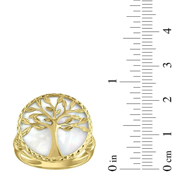 Tree Of Life Mother Of Pearl Ring 14K Gold - Samsclub.com
