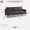 thumbnail image 2 of Serta Fleming Faux Leather Sofa, 2 of 9