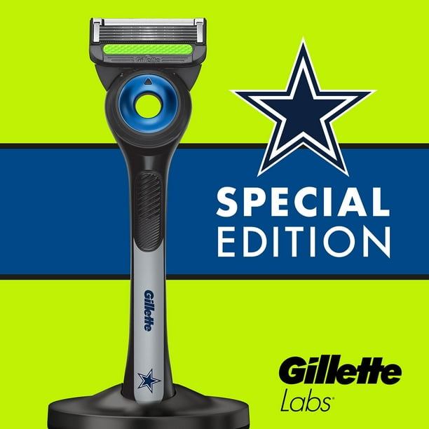 Gillette Labs NFL Dallas Cowboys Men's Razor, Handle + 8