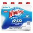 thumbnail image 1 of Windex Fast Shine Foam Glass Cleaner, No-Drip Aerosol Cleaning Spray, 19 oz., 4 pk., 1 of 9