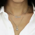 thumbnail image 6 of Sterling Silver and Diamond Identity Necklace, 6 of 11