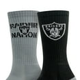 thumbnail image 3 of Las Vegas Raiders Adult 2-Pack Crew Socks, 3 of 3