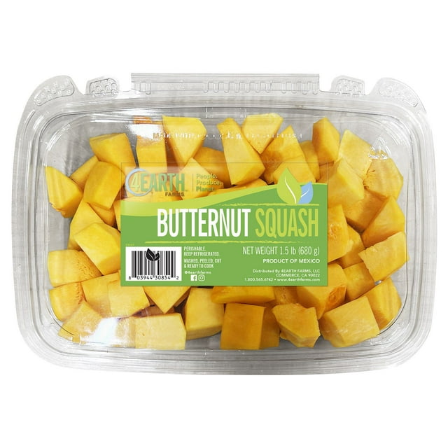 4 Earth Farms Cubed Butternut Squash, 1.5 lbs.