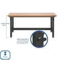 thumbnail image 5 of Seville Classics UltraHD Height Adjustable Workbench, 60" W x 24" D x 28.5"-42" H, 5 of 16