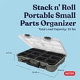 thumbnail image 4 of Keter Stack-n-Roll Organizer Portable Tool Box with Clear Lid, 4 of 17