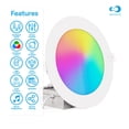 thumbnail image 3 of 4 In & 6in Wi-Fi Smart Slim Recessed LED Downlight 9W 810LM 6 Pack Light, 3 of 9