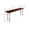 thumbnail image 3 of Alera Wood Rectangular Folding Table, 72"W x 18"D x 29"H, Mahogany, 3 of 8