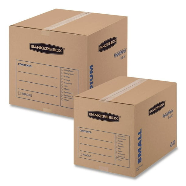 Bankers Box SmoothMove Basic Moving Boxes, Regular Slotted