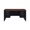thumbnail image 1 of Hirsh Executive Office Modular Double Pedestal File Office Desk, Choose Color, 1 of 11