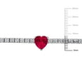 thumbnail image 6 of Lab Created Gemstone & White Sapphire Tennis Bracelet in Sterling Silver, 6 of 7