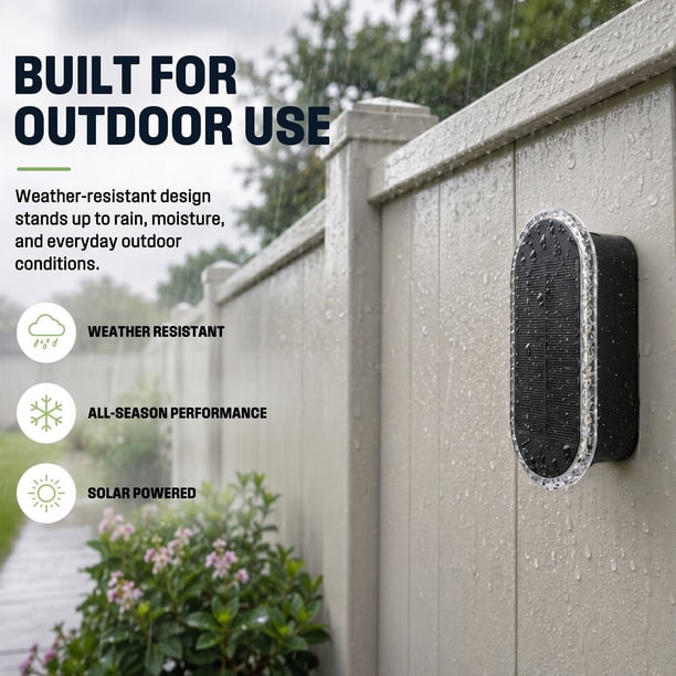 Westinghouse Solar Outdoor Fence Lights (4-Pack), Dusk-to-Dawn LED