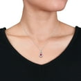 thumbnail image 5 of Ruby and 0.28 CT. Diamond Double Halo Infinity Heart Pendant in 14K Gold, 5 of 5