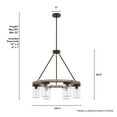 thumbnail image 4 of Hunter Devon Park with Clear Glass Chandelier Ceiling Light Fixture, 4 of 9