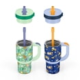 thumbnail image 3 of Ello Oasis 14oz Stainless Steel Kids Tumbler with Handle, 100% Leakproof, 2-Pack, 3 of 4