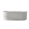 thumbnail image 3 of A&E Sidney Bath Tub 59in or 67in Freestanding Bathtub with Fluted Exterior and Center Drain in White Acrylic High‑Gloss, 3 of 13