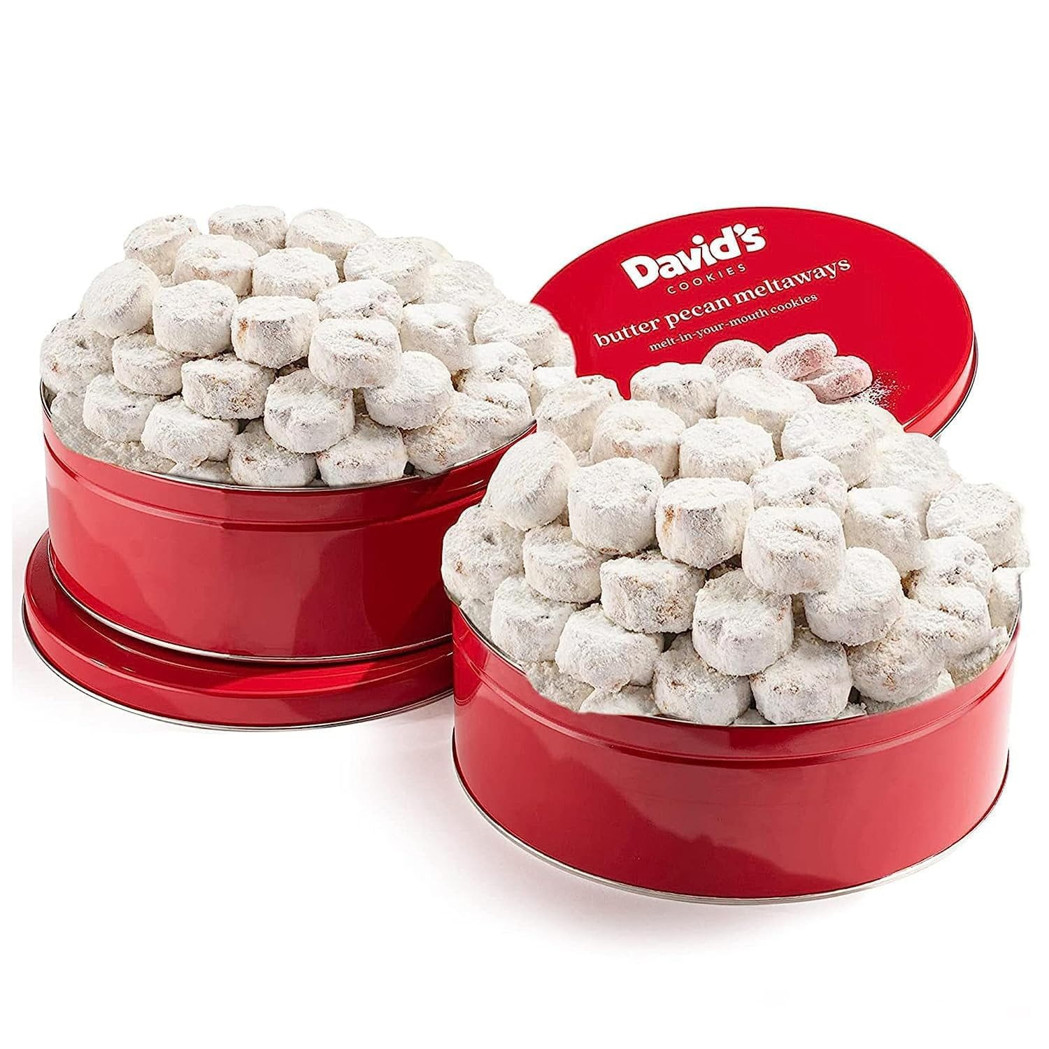 David's Cookies 32 oz. Gourmet Butter Pecan Meltaways in Round Tin