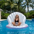 thumbnail image 2 of PoolCandy Giant Oyster Shell Lounge with Glitter Pearl Beach Ball, 2 of 11
