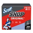 thumbnail image 1 of Scott Shop Towels Original, Pop-Up Dispenser Box 200 Sheets/Box, 1 of 11