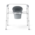 thumbnail image 2 of Medline Bariatric Bedside Commode, 16.5-In Seat, 650 lb Capacity, Gray, 2 of 5