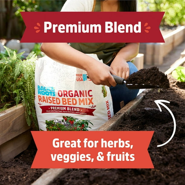 Back to the Roots Organic Raised Bed Soil Mix Premium Blend, 1.5 cu. ft. -  Samsclub.com