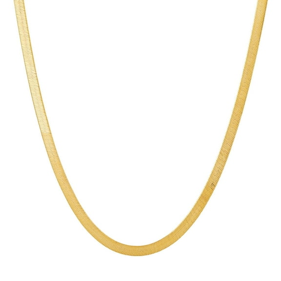Herringbone Chain Necklace in 14K Gold
