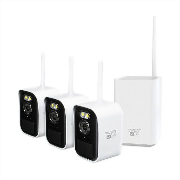 Swann MaxRanger Mini 4K Wireless NVR Security System, 3-Pack