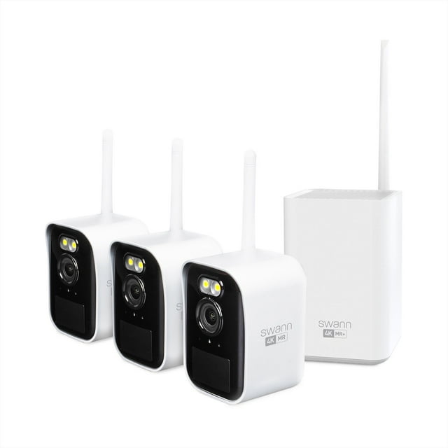 Swann MaxRanger Mini 4K Wireless NVR Security System, 3-Pack