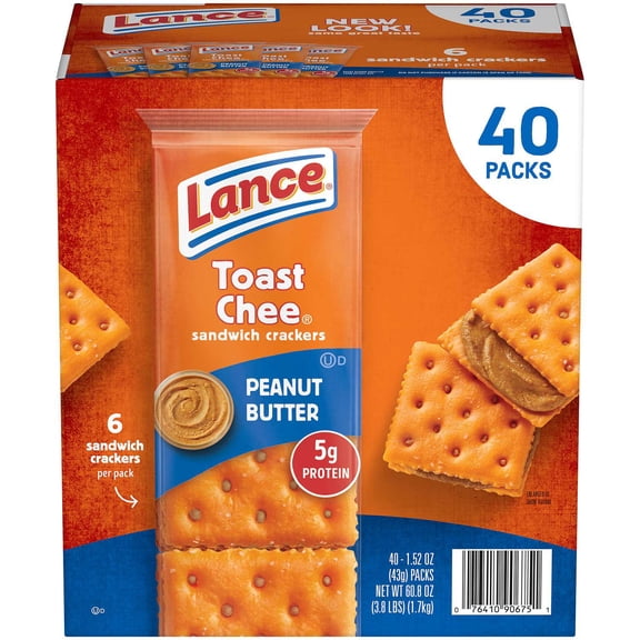 Lance ToastChee Peanut Butter Crackers, 1.52 oz., 40 pk.