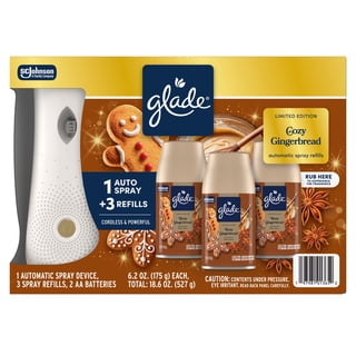 Glade Automatic Spray Refill, Air Freshener, Cozy Gingerbread, 1 Device + 3 Refills