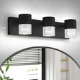 thumbnail image 8 of Cedar Hill 3-Light LED Bathroom Vanity Light, Matte Black, 8 of 8
