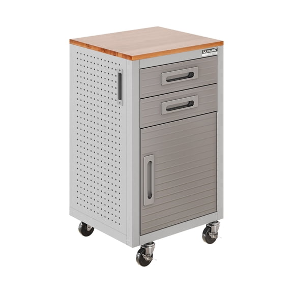 Seville Classics UltraHD Interlocking 2-Drawer Rolling Storage Cabinet, 20"W x 18"D x 34.5”H