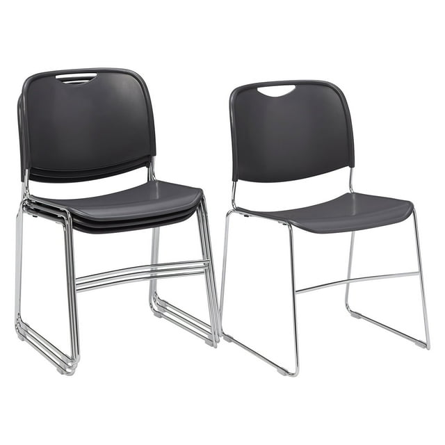 NPS 8500 Series Ultra-Compact Plastic Stack Chair, Assorted Colors 4 Pack