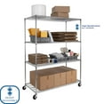 thumbnail image 6 of Seville Classics MEGA RACK 4-Tier NSF Steel Wire Shelving, 60" x 24" x 76" H, 6 of 17