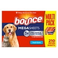 thumbnail image 1 of Bounce Pet Hair & Lint Guard Mega Dryer Sheets, Fresh Scent, 210 ct., 1 of 10