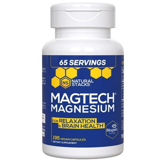 Natural Stacks MagTech Magnesium Capsules, 195 ct.