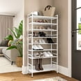 thumbnail image 5 of Seville Classics 3-Tier Resin Slat Shoe Rack, 26.5" W x 12.2" D x 19" H, 5 of 7