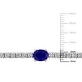 thumbnail image 5 of Lab Created Gemstone & White Sapphire Tennis Bracelet in Sterling Silver, 5 of 6