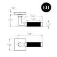 thumbnail image 4 of Explore Hardware Black/Gold Geneva Collection Door Handle Set, 2 Pack, 4 of 4