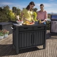 thumbnail image 4 of Keter Outdoor Grill Table, Buffet, Entertainment and Storage Cabinet w/ Drawers, Graphite Gray, 4 of 13
