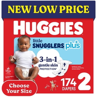 Huggies Little Snugglers Plus Baby Diapers, Size 1-2