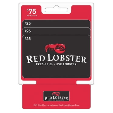 Red Lobster $75 Gift Card Multi-Pack, 3 x $25