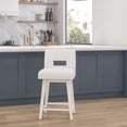thumbnail image 1 of HH2 Home Upholstered Key Back Wood Adjustable Height Swivel Bar Stool, 1 of 17