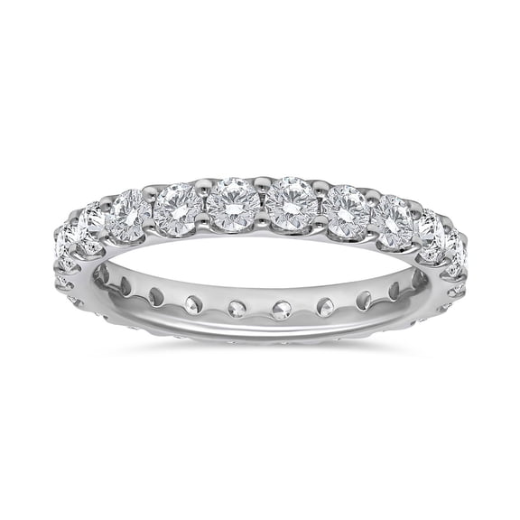 Lab Created Round Cut Diamond Eternity Band